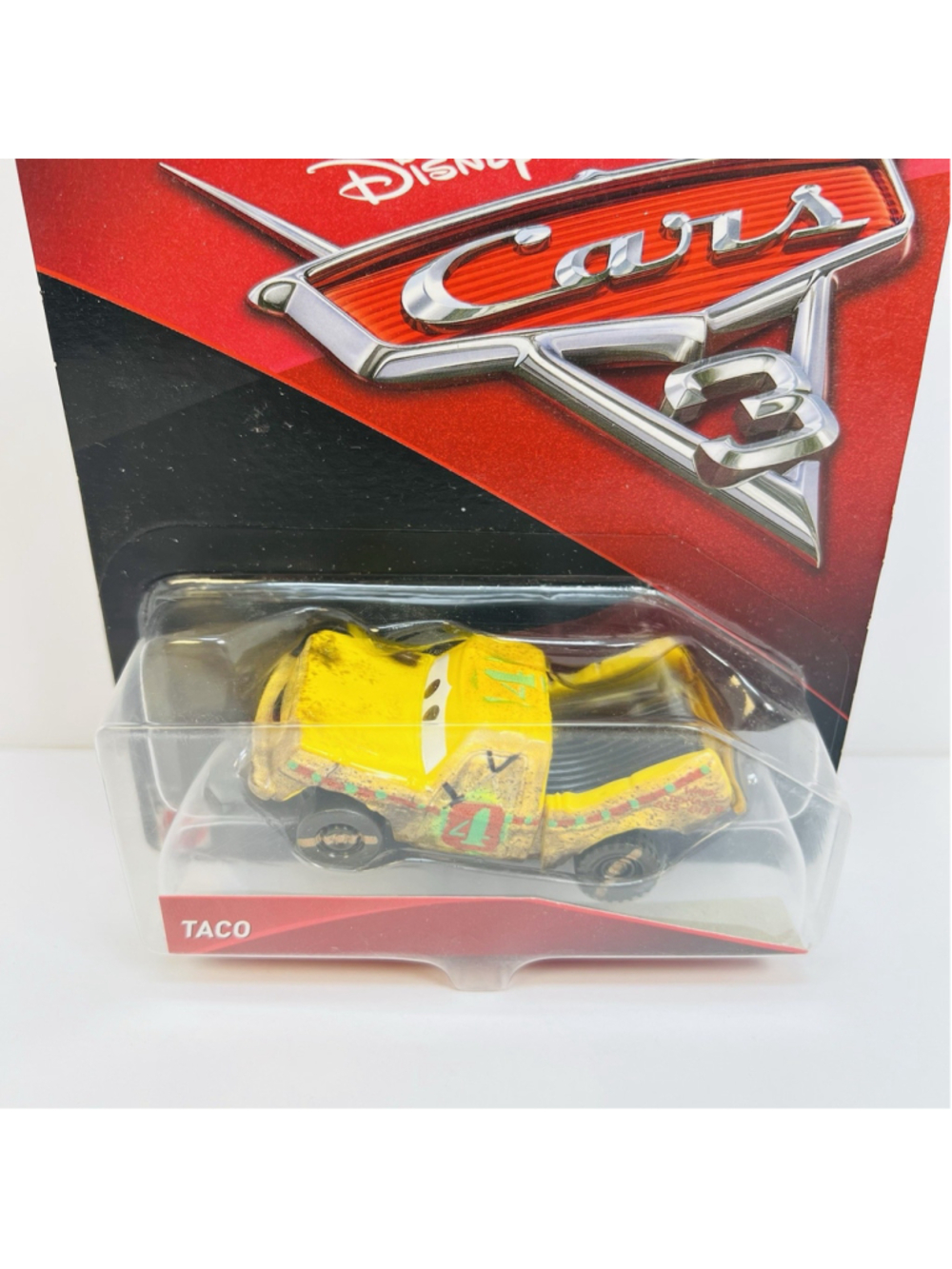 Disney Pixar Cars 3 Taco 1:55 Diecast Yellow Car 2016 Unopened Box - Picture 3 of 9